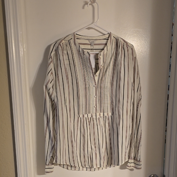 Joie Tops - Joie Porcelain Striped Blouse